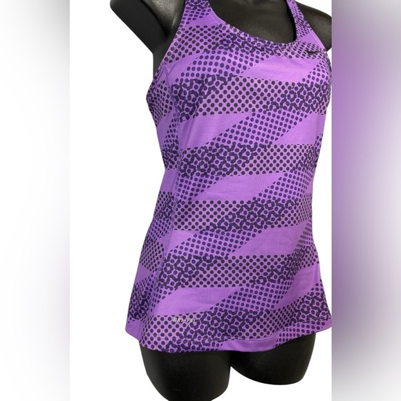 Nike, Dri-FIT Purple Patterned Workout Tank Top, Small 🏃‍♀️‍➡️ - Picture 6 of 12
